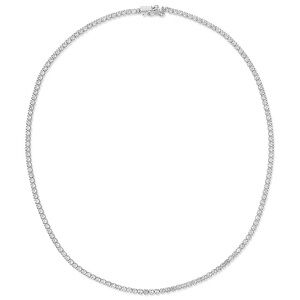 Luv Aj Silver Tennis Necklace Elegant Minimalist Design